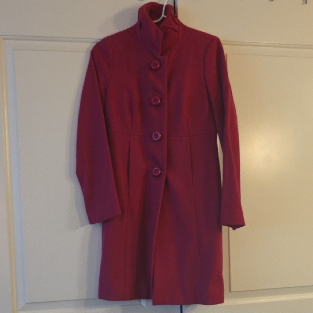 J. Crew Women's Fuchsia Trench Coat